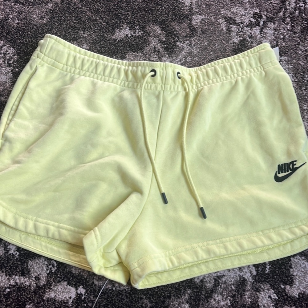 Lime green high waisted nike shorts